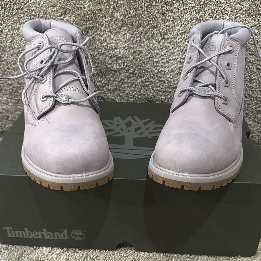 Timberland Light Gray Lace-Up Boots